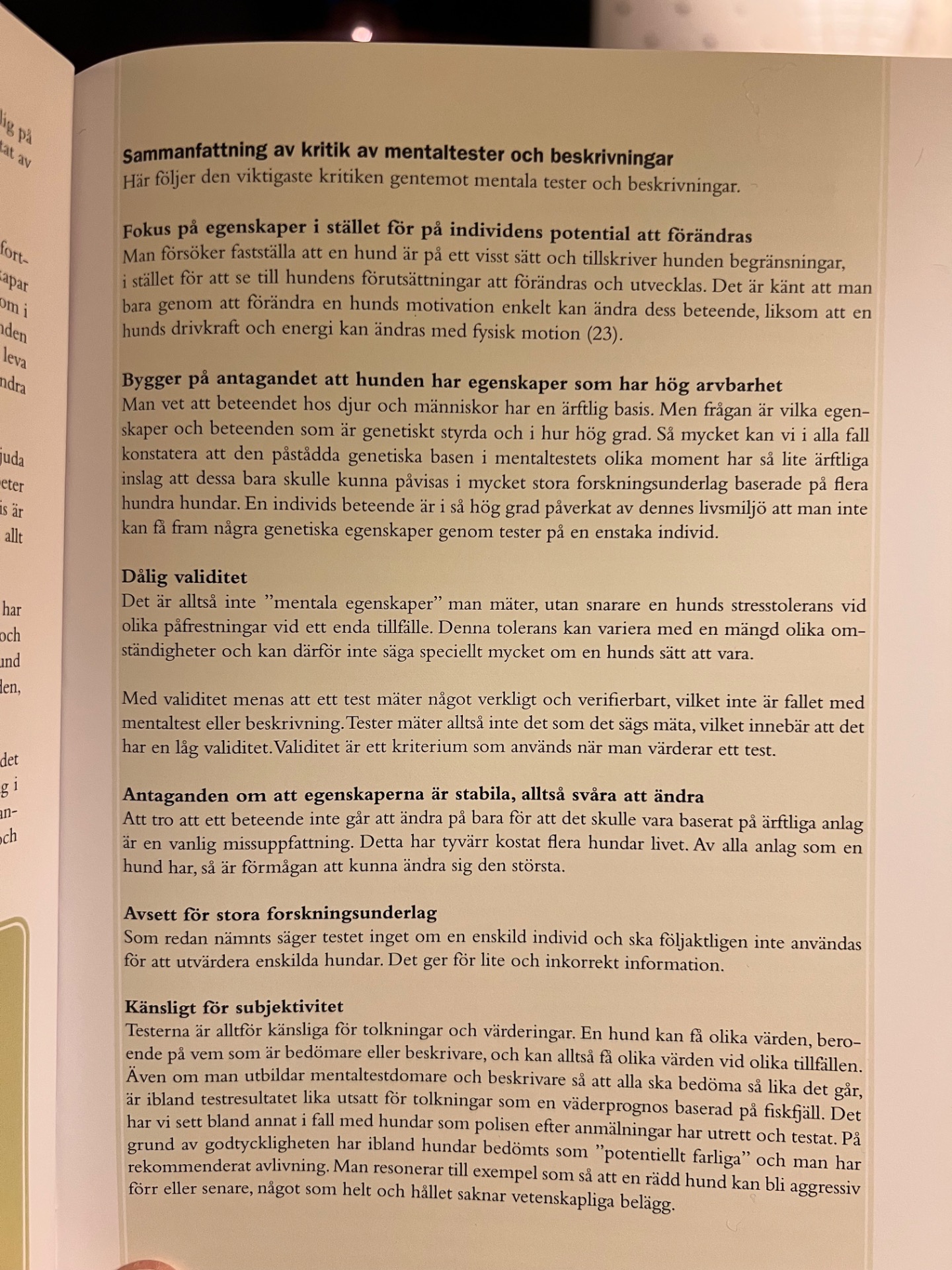 Del av Hallgrens sammanfattning